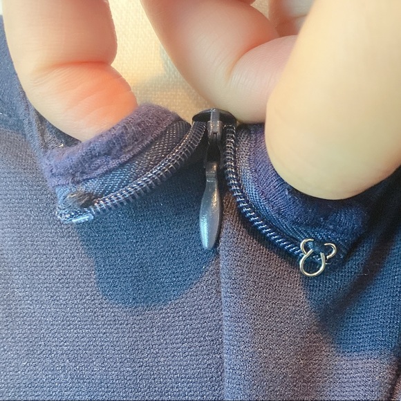 Anthro Eri + ali Navy Blue Fringed Design Top - Picture 10 of 10